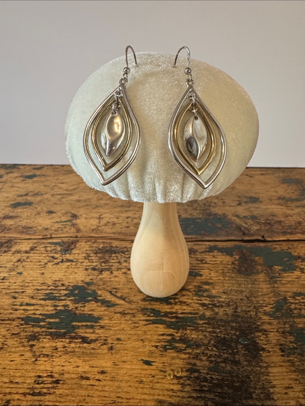 Silver Layered Teardrop Dangle Earrings - Women Jewelry
